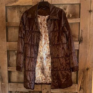 Lior Paris women’s Brown Quilted Long light weight Puffer Coat